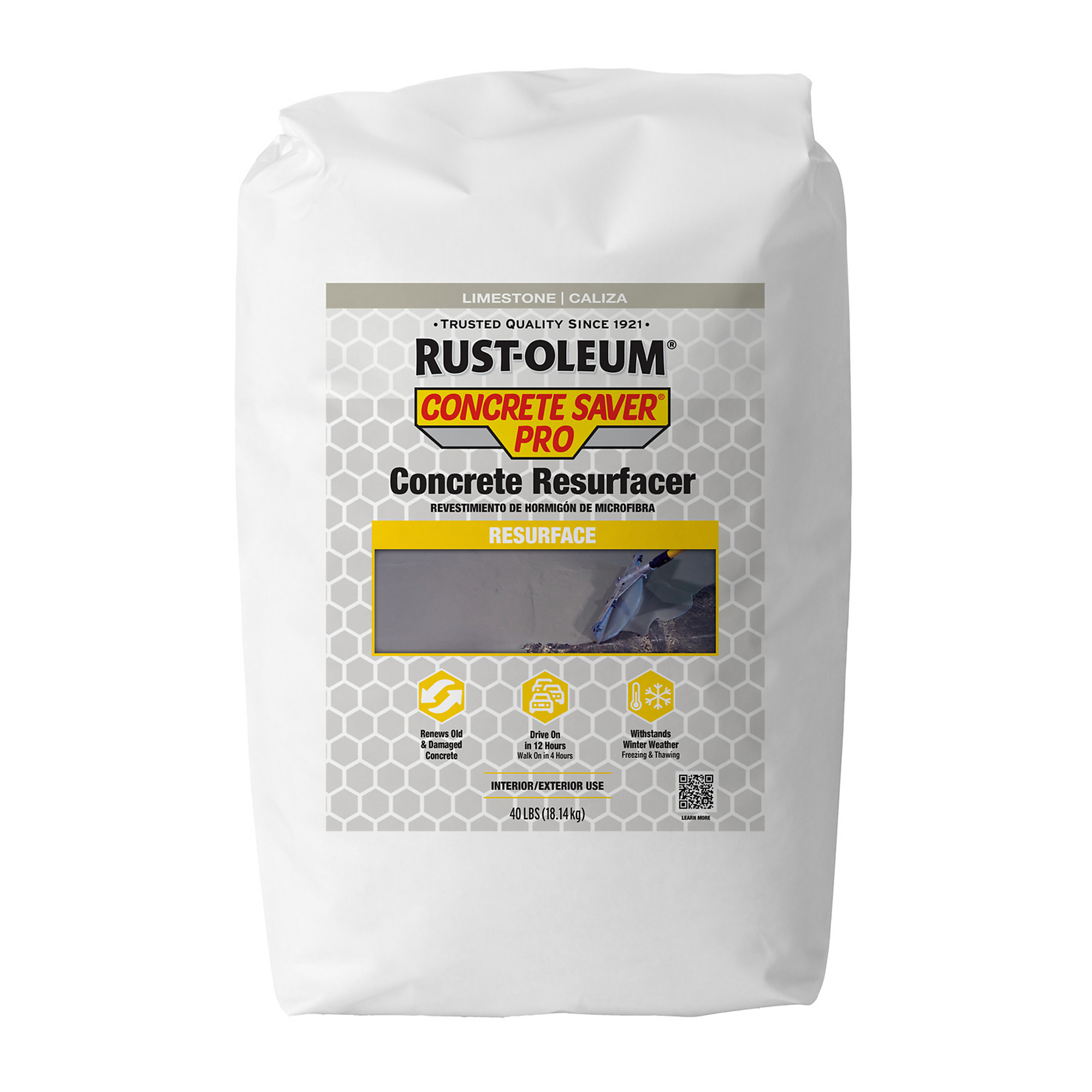 Rust-oleum, Concrete Resurfacer, Gray, 40 lb, 1 Pk, Coverage Area 92.1 ft², Model# 392535DS